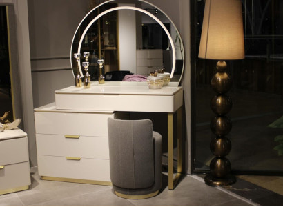 Dressing table set console mirror bedroom furniture design stool 3 pieces. new